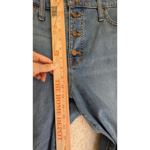 NWT J.CREW Essential‎ Straight Button Fly High Waist Raw Hems Jeans Size 32 - Picture 5 of 9